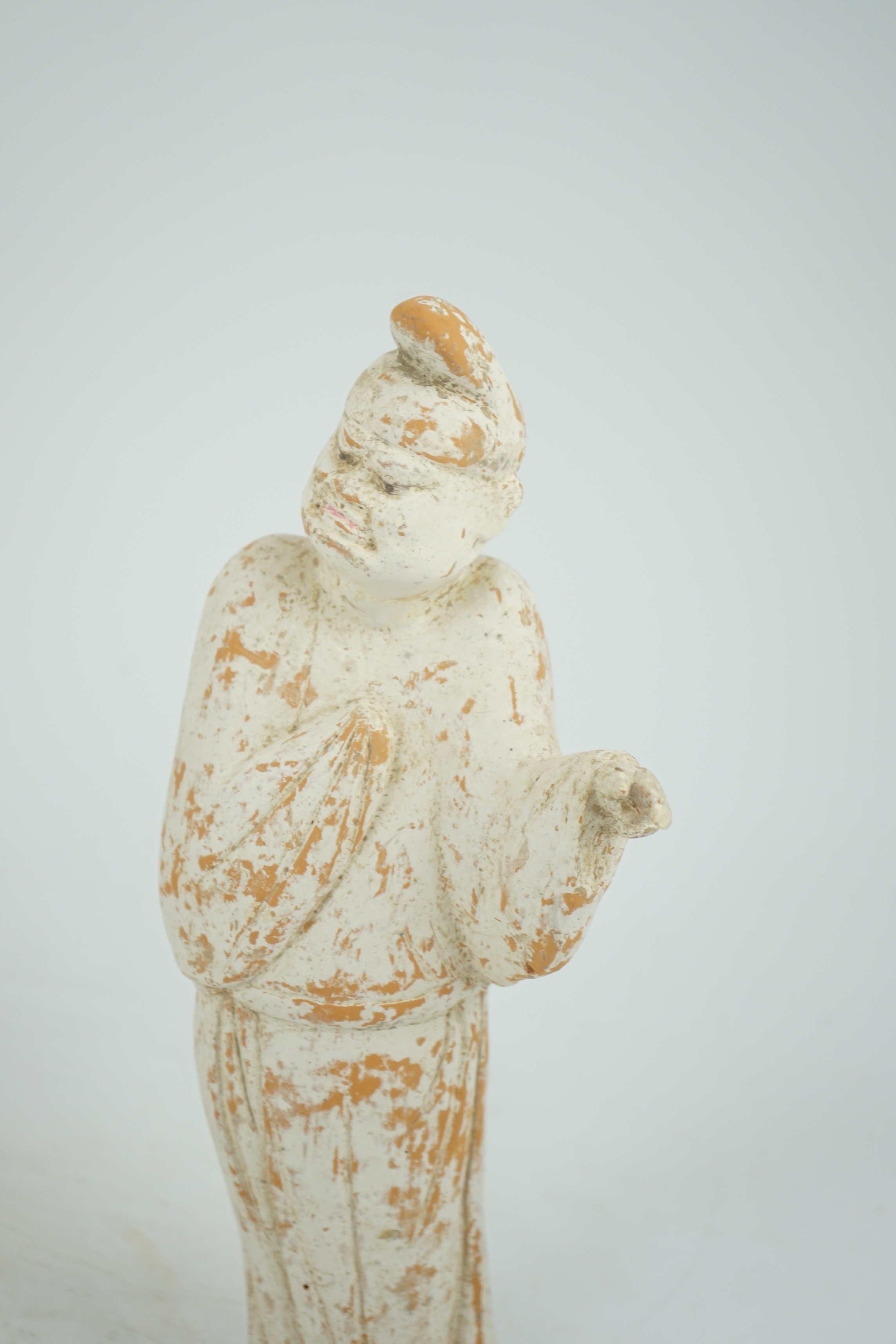 A fine Chinese painted pottery foreigner, Tang Dynasty (AD 618-906)